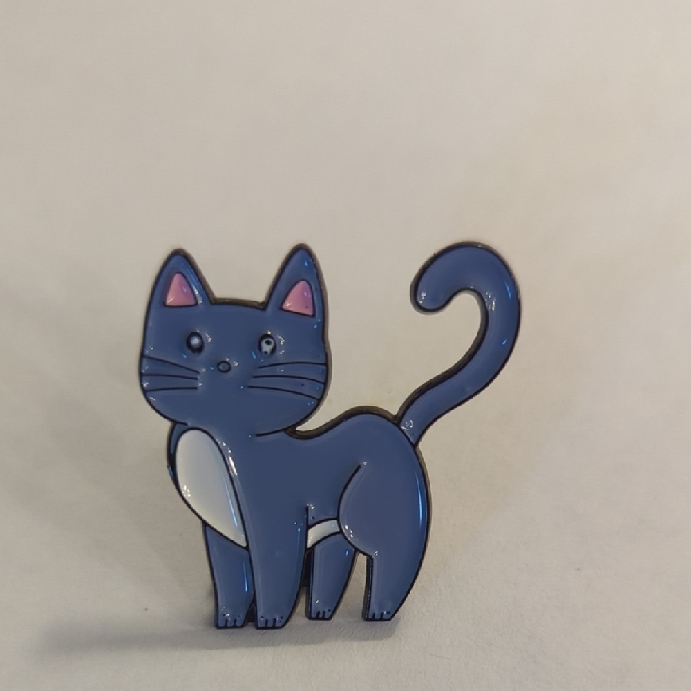 Blue Cat Enamel Pin